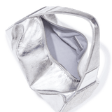 MAGDA GLAM DUFFEL - MESH x LEATHER - Sterling Silver