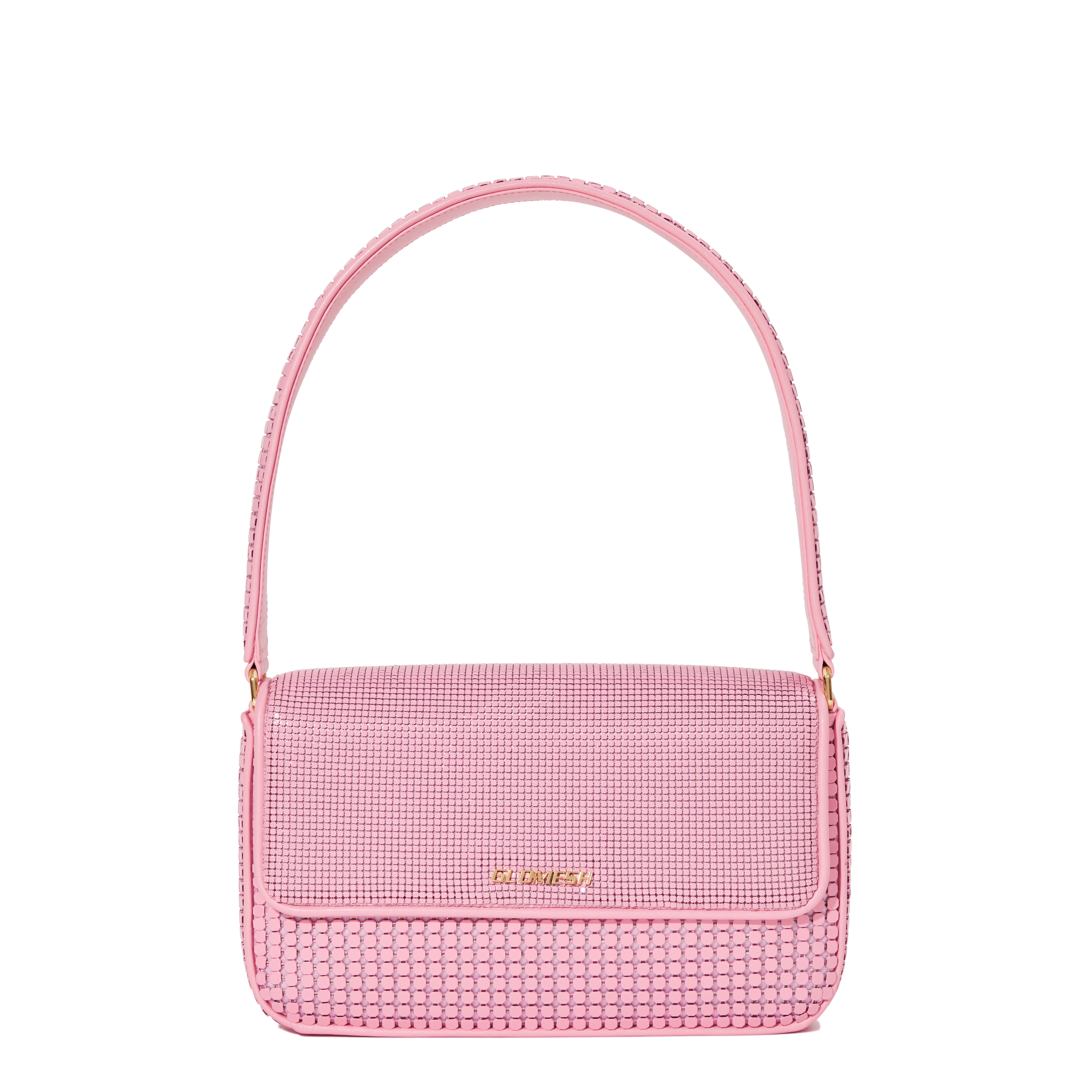Glomesh BERTHA Candy Pink Purse, Handbag, Clutch, Bag