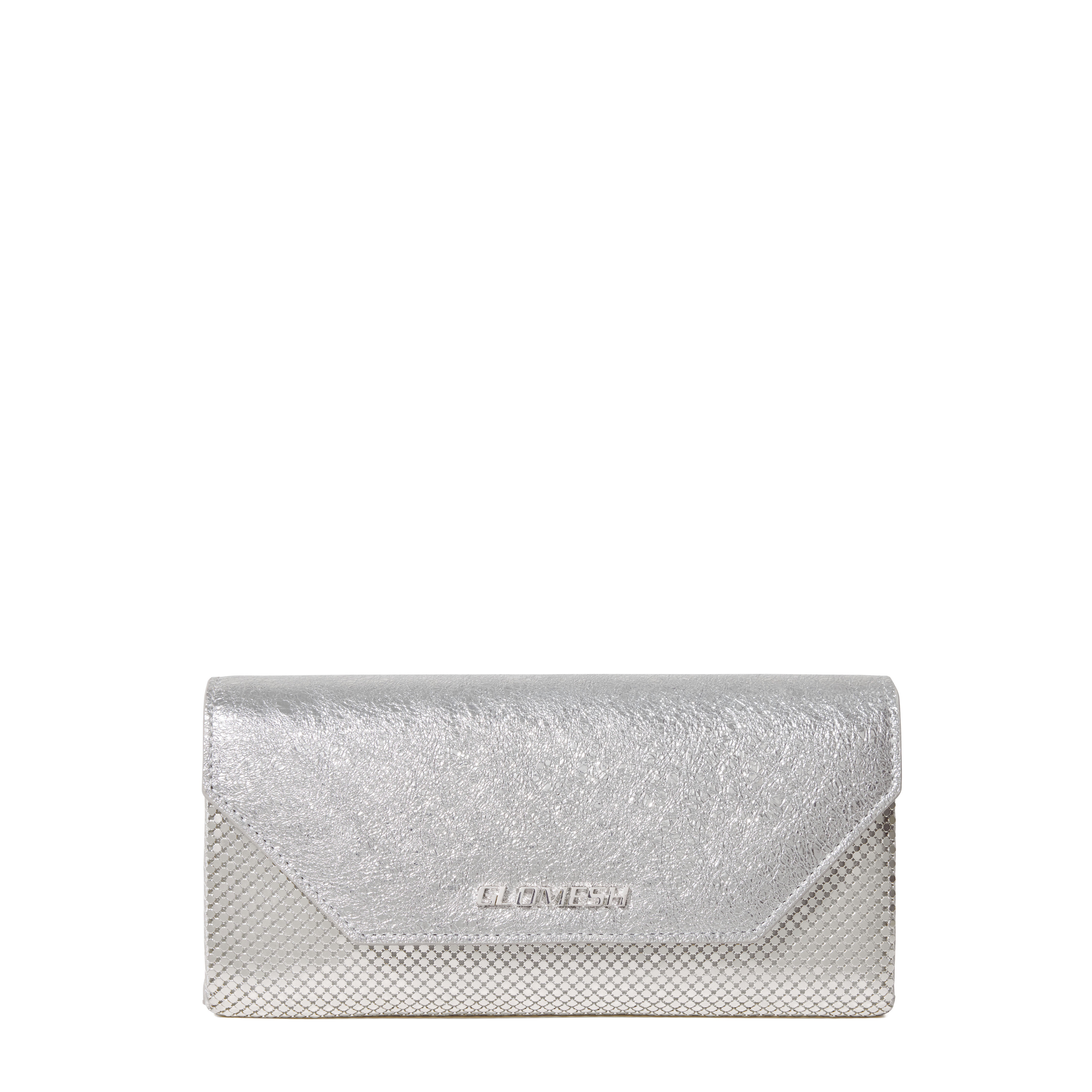 Glomesh ONYU ENVELOPE - MESH x LEATHER Sterling Silver Purse, Handbag, Clutch, Bag