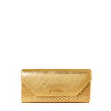 Glomesh ONYU ENVELOPE - MESH x LEATHER Gold Purse, Handbag, Clutch, Bag