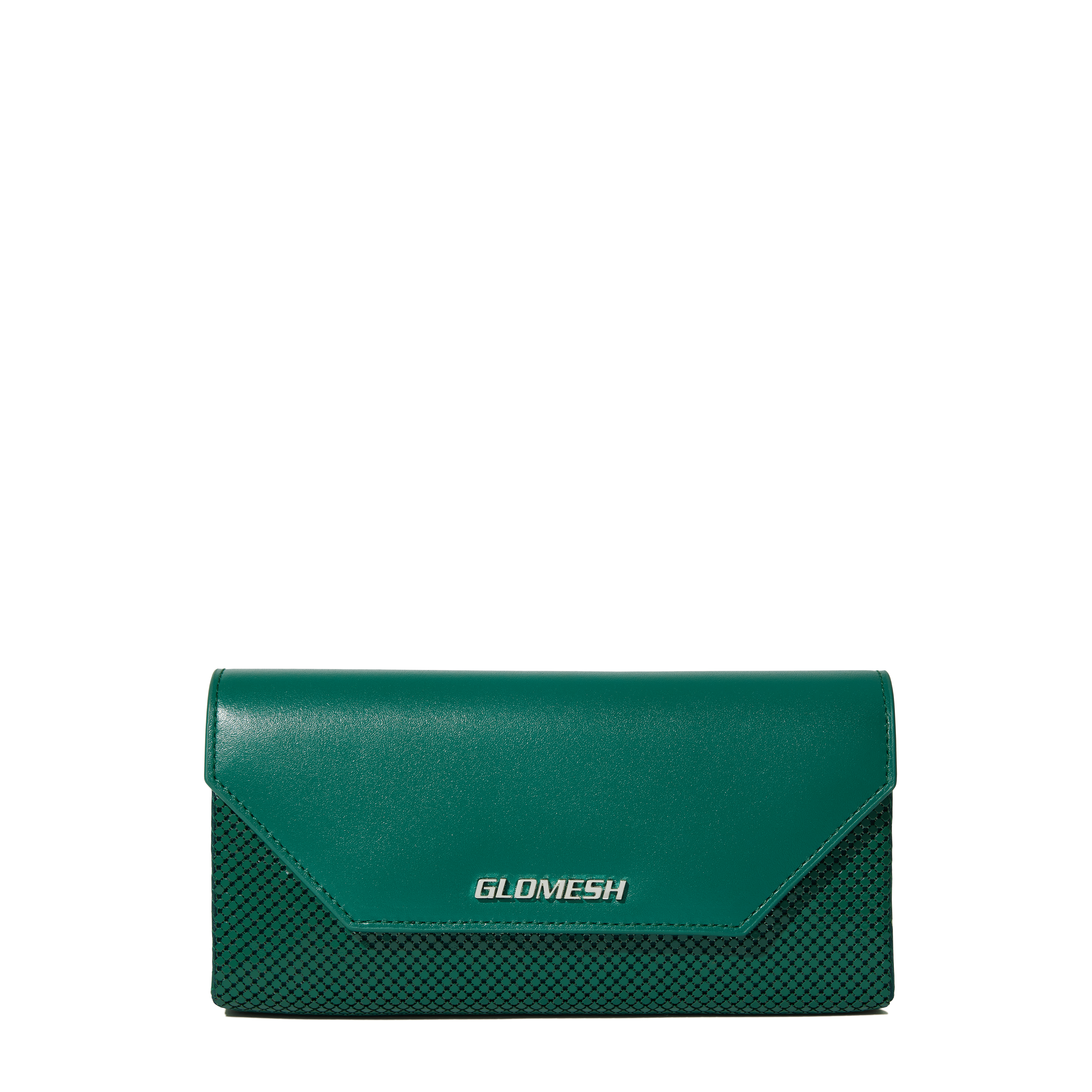 Glomesh ONYU ENVELOPE - MESH x LEATHER Galapagos Green Purse, Handbag, Clutch, Bag