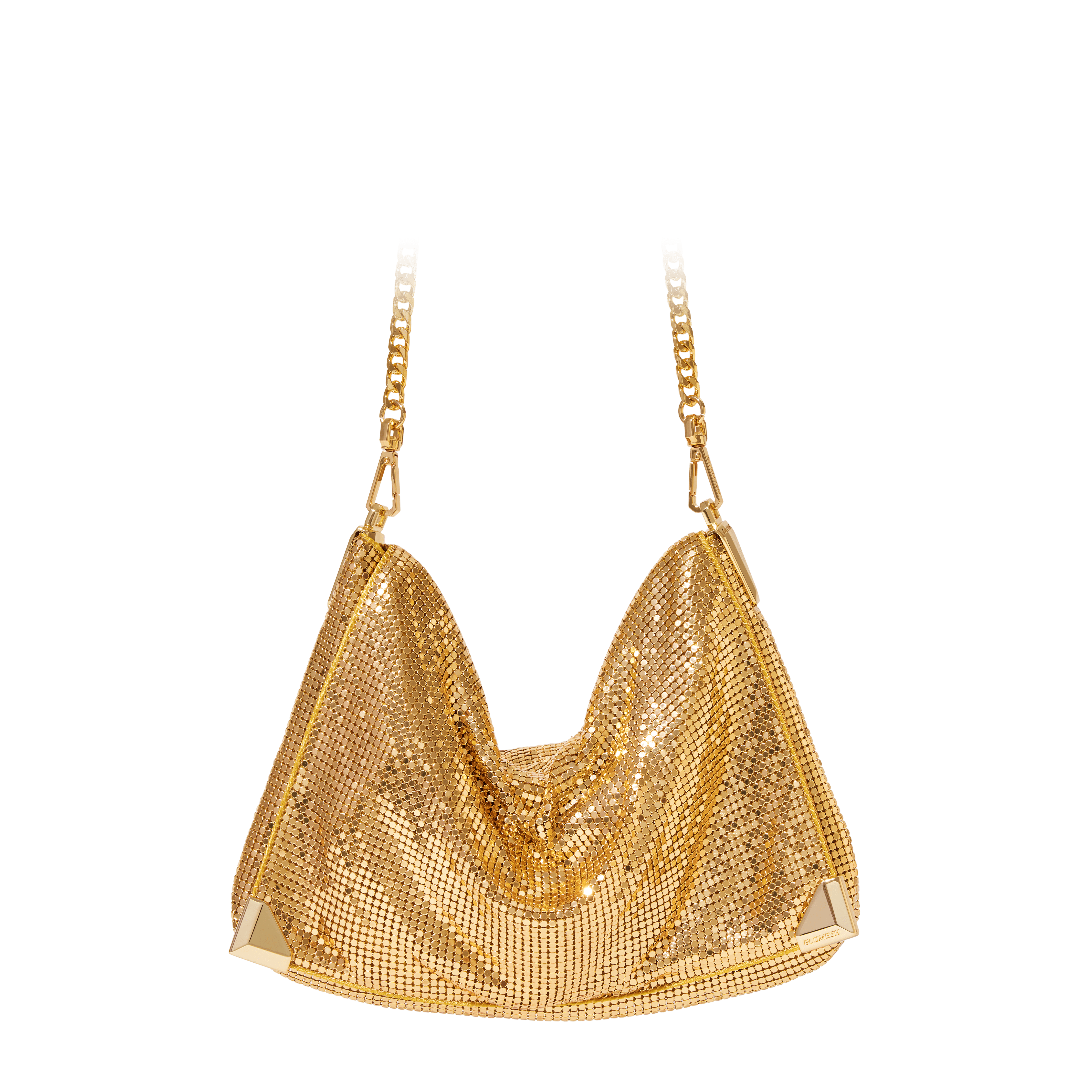 Glomesh RENEE Gold Satchel, Clutch, Cross Body