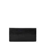 ONYU ENVELOPE - MESH x LEATHER - Black