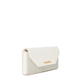 ONYU ENVELOPE - MESH x LEATHER - Whisper White