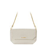Glomesh MIVON Whisper White Satchel, Clutch, Cross Body