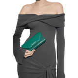 ONYU ENVELOPE - MESH x LEATHER - Galapagos Green