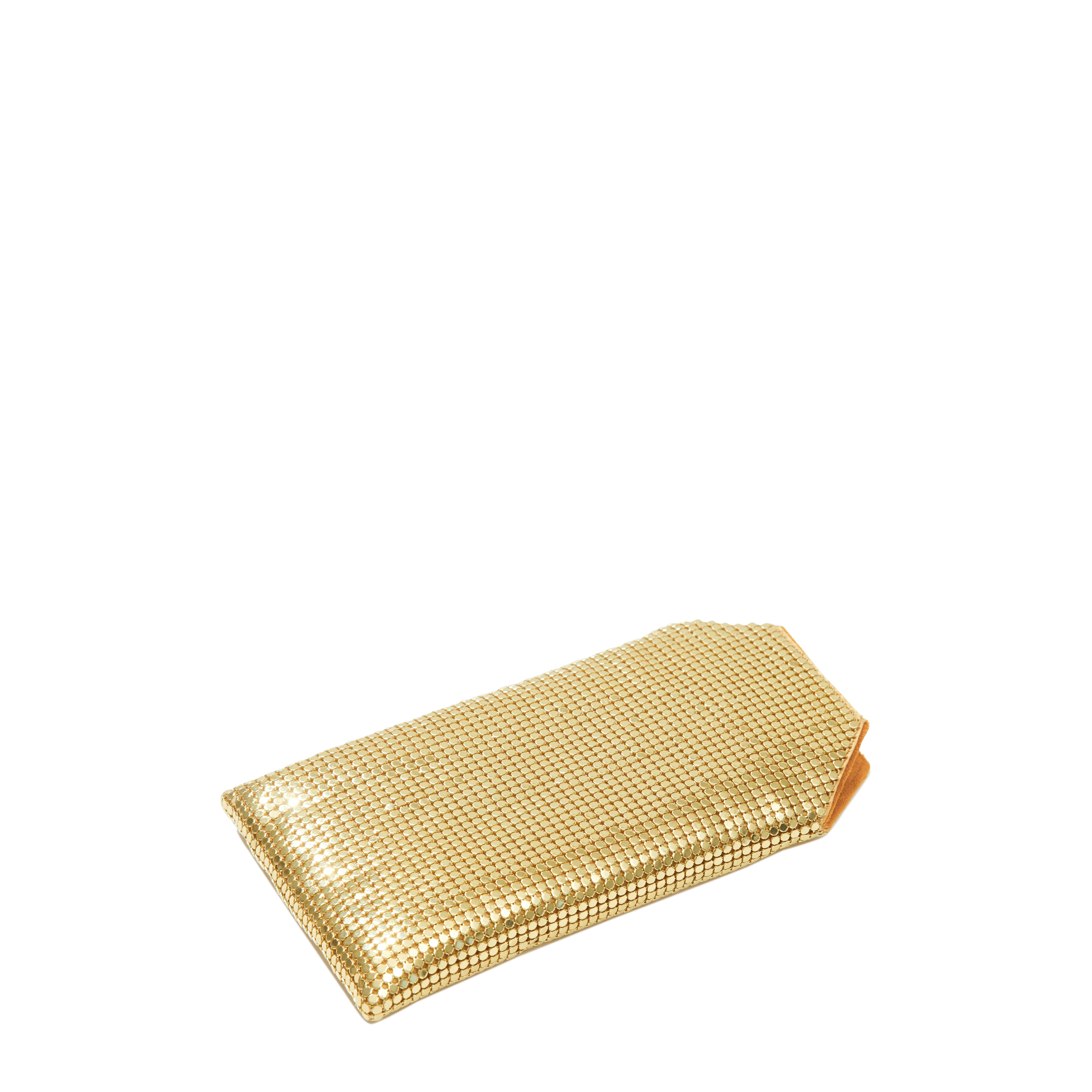Glomesh SUNSPEC GLAM CASE - RE-ISSUE ITEM No. #78 Gold / Toffee Faux Suede Lining Pouch