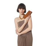 ONYU ENVELOPE - MESH x LEATHER - Caramel Café