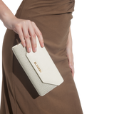 ONYU ENVELOPE - MESH x LEATHER - Whisper White