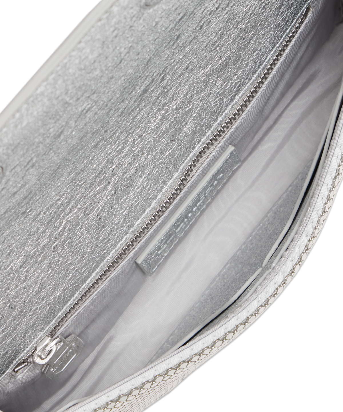 ONYU CONTINENTAL WALLET / MESH x LEATHER - Silver