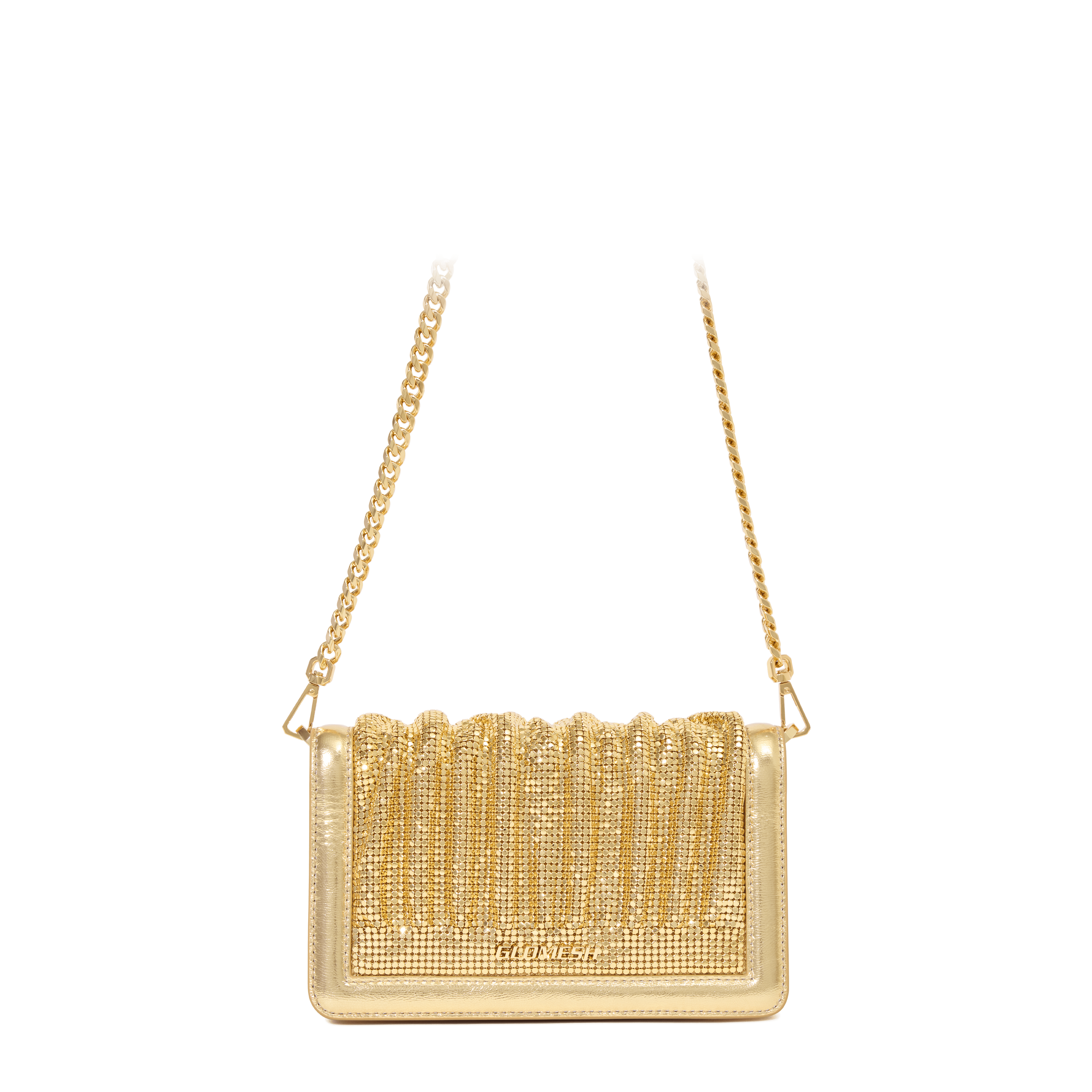 Glomesh KLAYN Gold Crossbody, Clutch