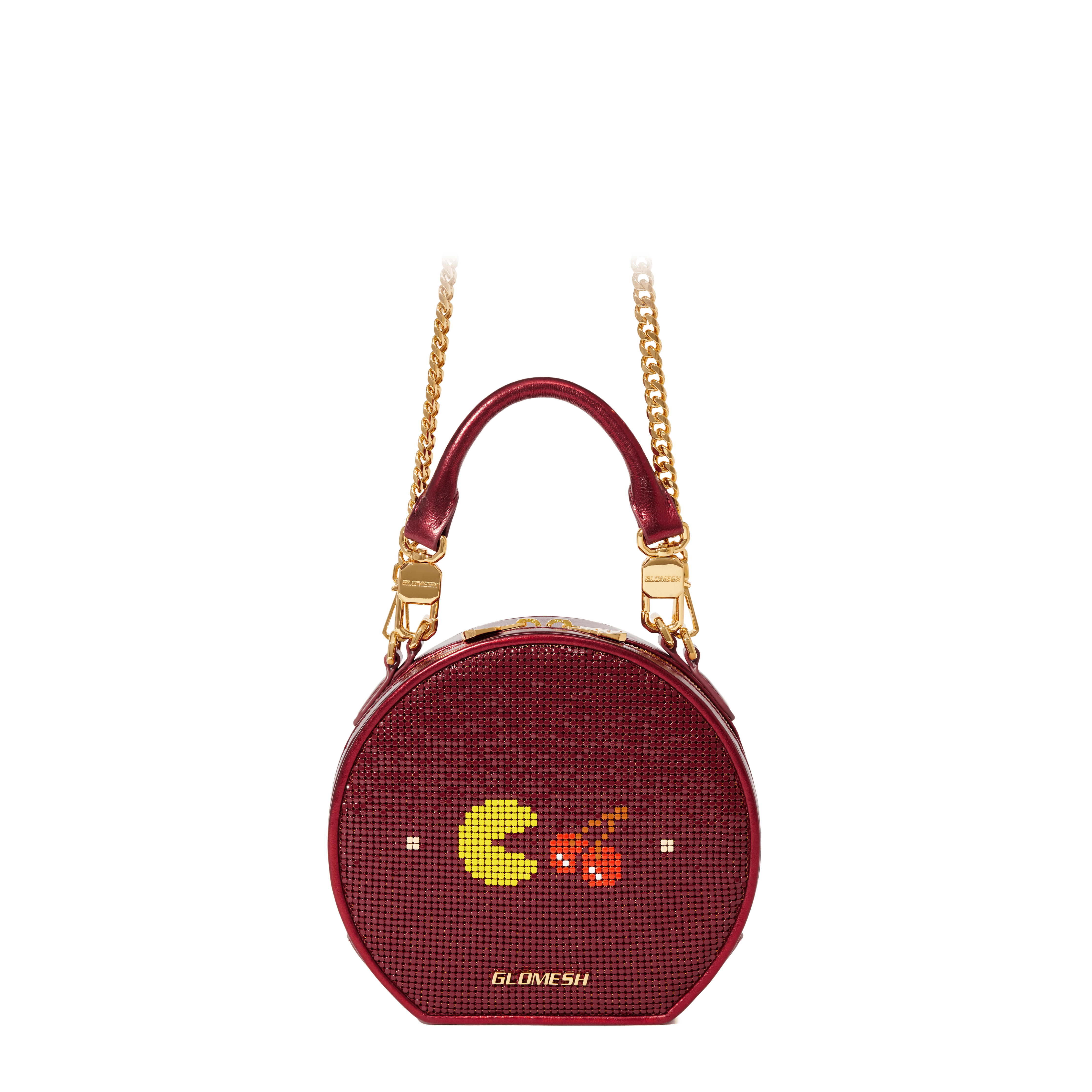 Glomesh PAC-MAN & CHERRY CIRC CANTEEN BAG Rhubarb