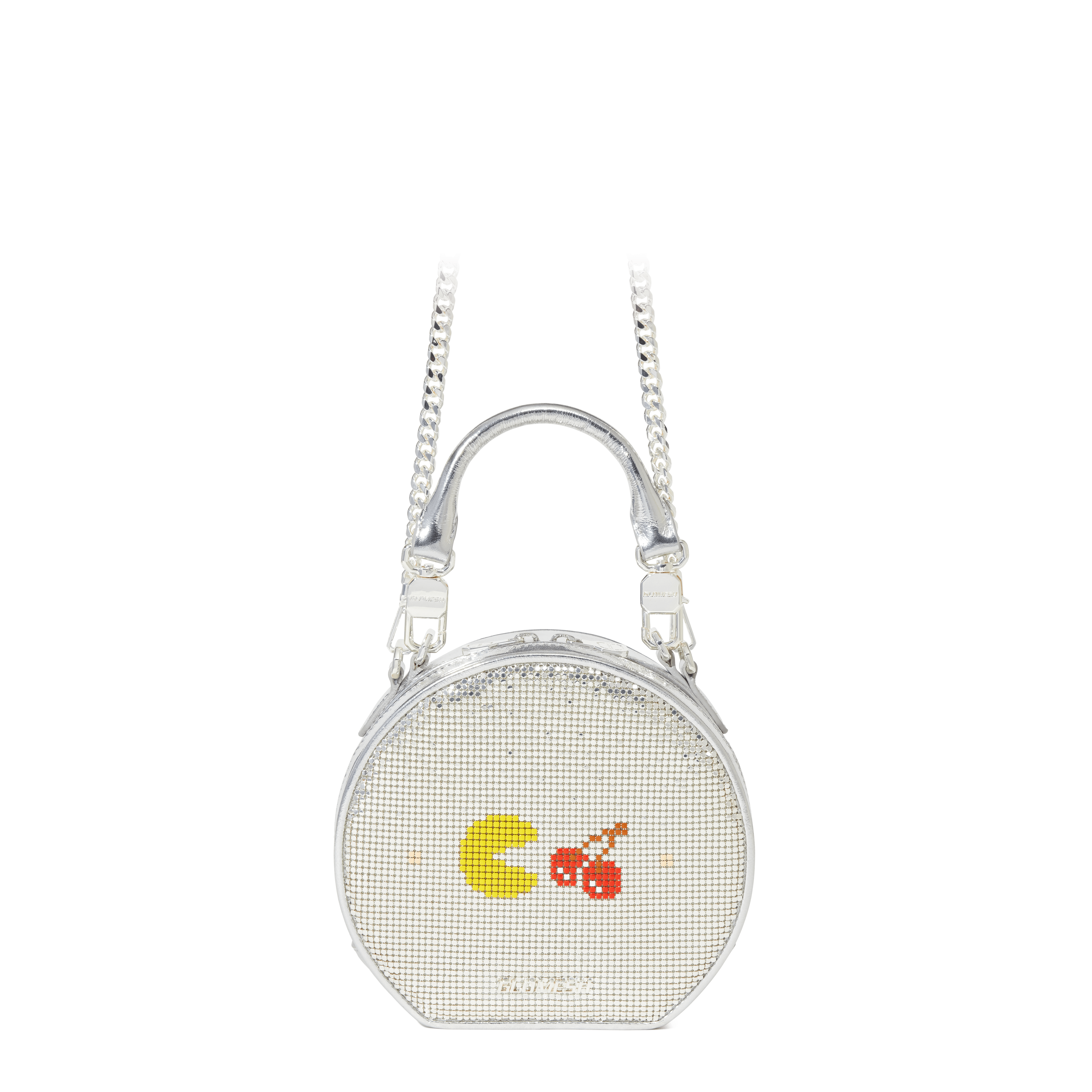Glomesh PAC-MAN & CHERRY CIRC CANTEEN BAG Sterling Silver