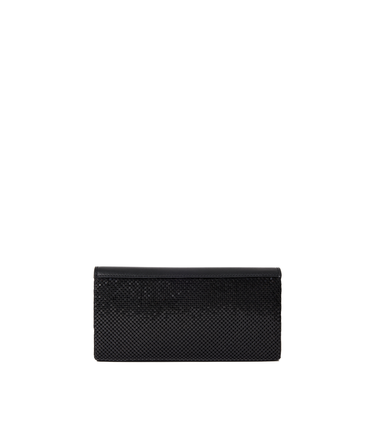 ONYU CONTINENTAL WALLET / MESH x LEATHER - Black