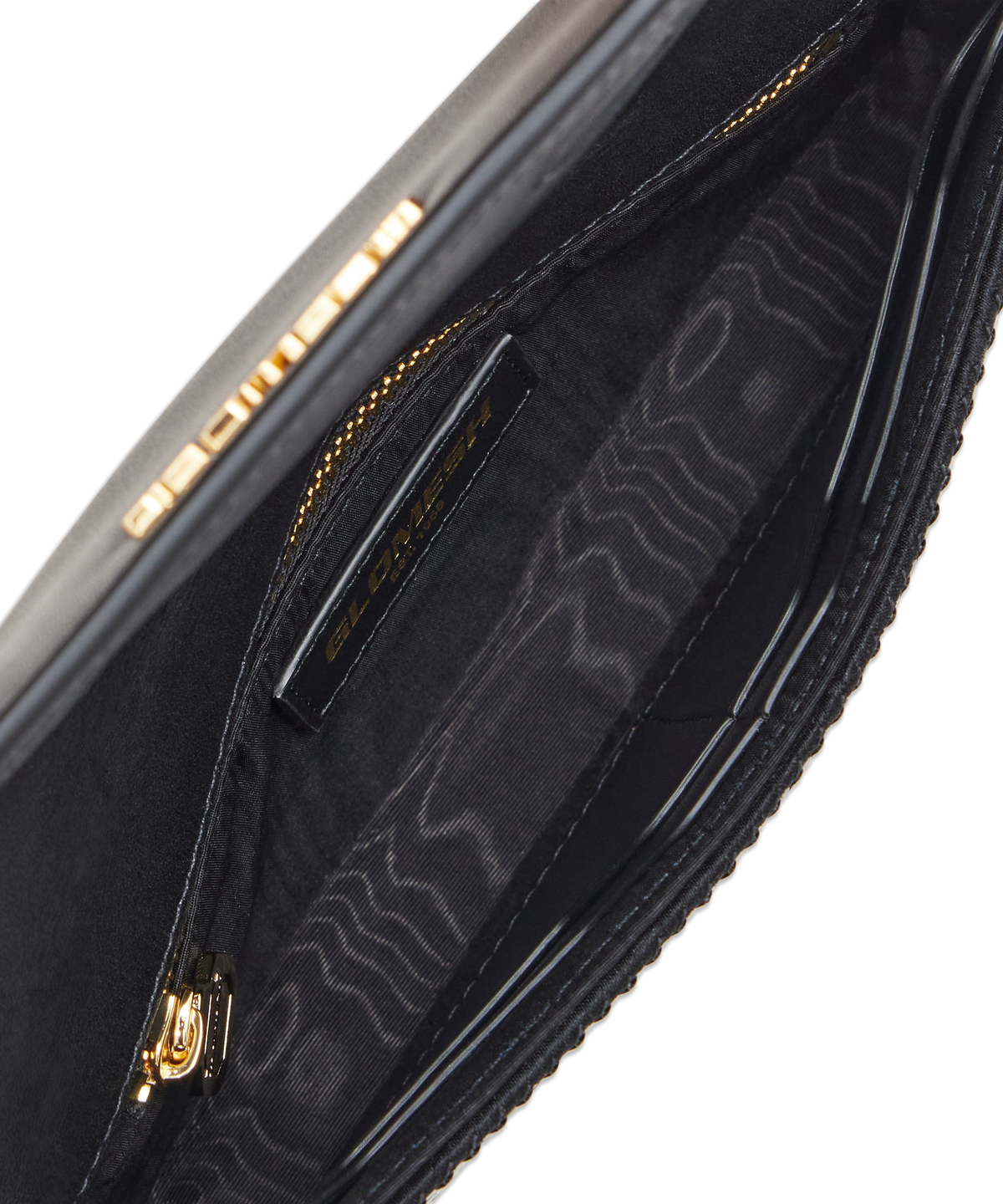 ONYU CONTINENTAL WALLET / MESH x LEATHER - Black
