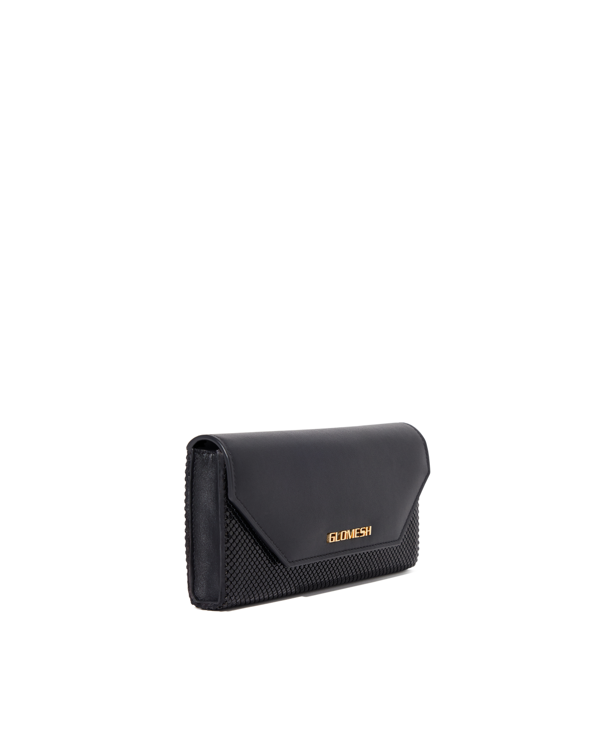 ONYU CONTINENTAL WALLET / MESH x LEATHER - Black