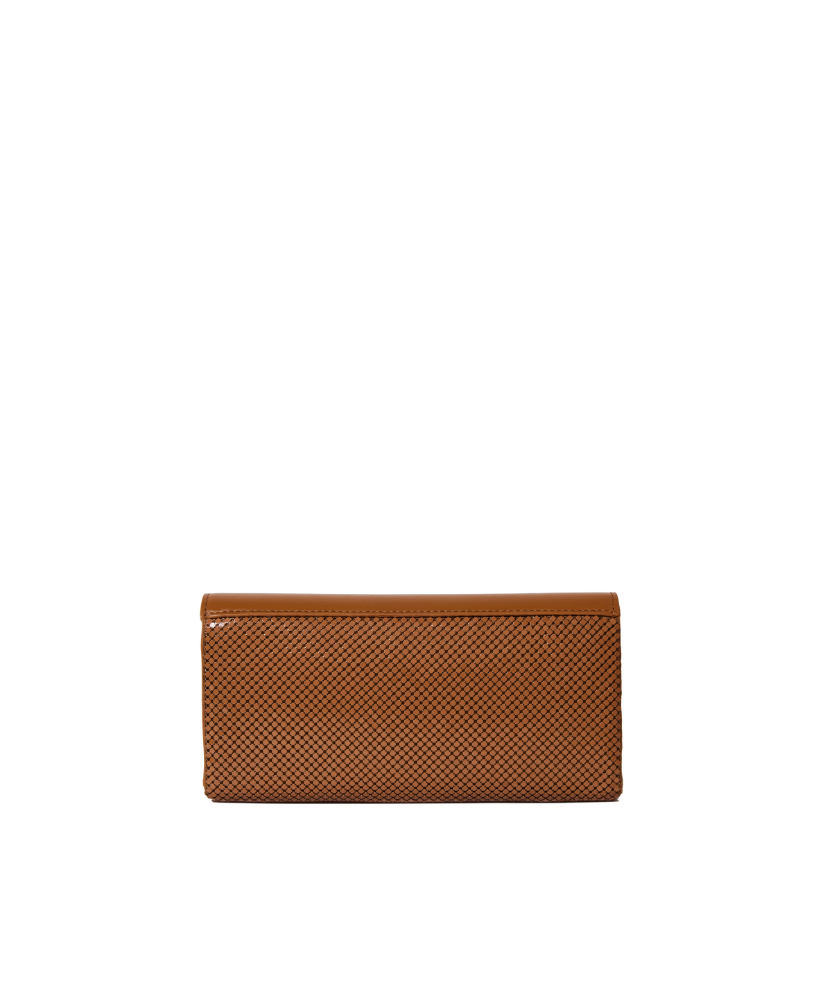 ONYU CONTINENTAL WALLET / MESH x LEATHER -  Caramel Café