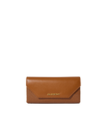 ONYU CONTINENTAL WALLET / MESH x LEATHER -  Caramel Café