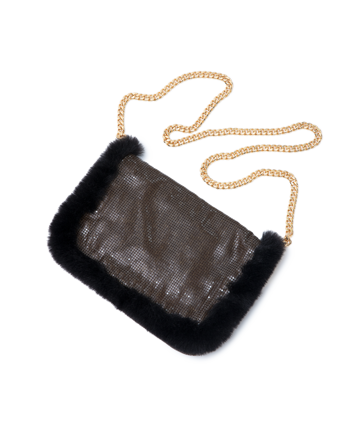 RENEE / Rich Dark Choc - Black Faux Fur