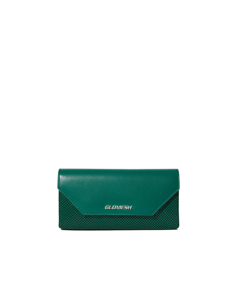 ONYU CONTINENTAL WALLET / MESH x LEATHER - Galapagos Green