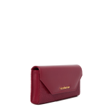 ONYU ENVELOPE - MESH x LEATHER - Rhubarb