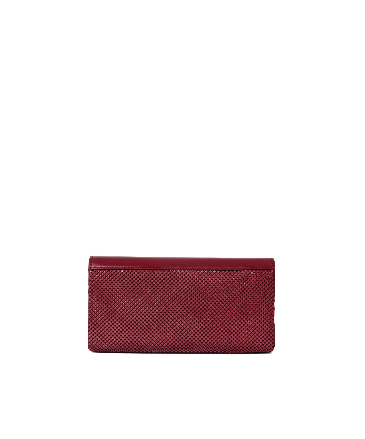 ONYU CONTINENTAL WALLET / MESH x LEATHER - Rhubarb