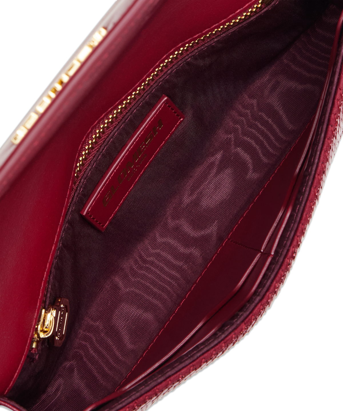 ONYU CONTINENTAL WALLET / MESH x LEATHER - Rhubarb