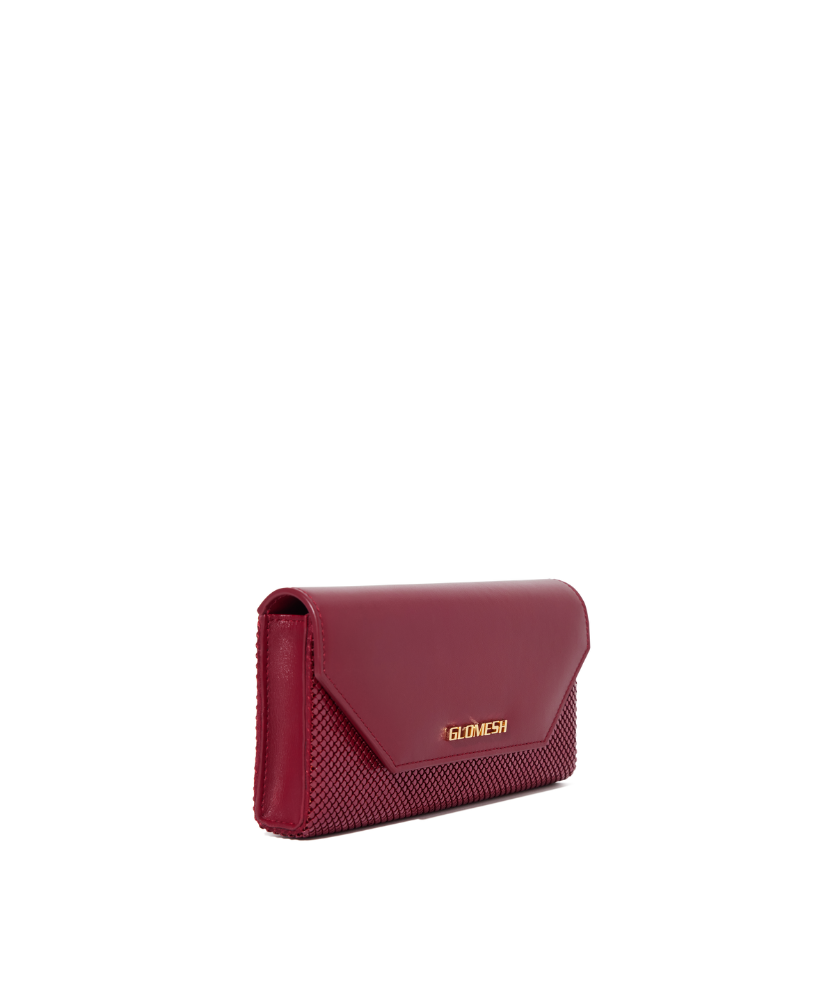 ONYU CONTINENTAL WALLET / MESH x LEATHER - Rhubarb