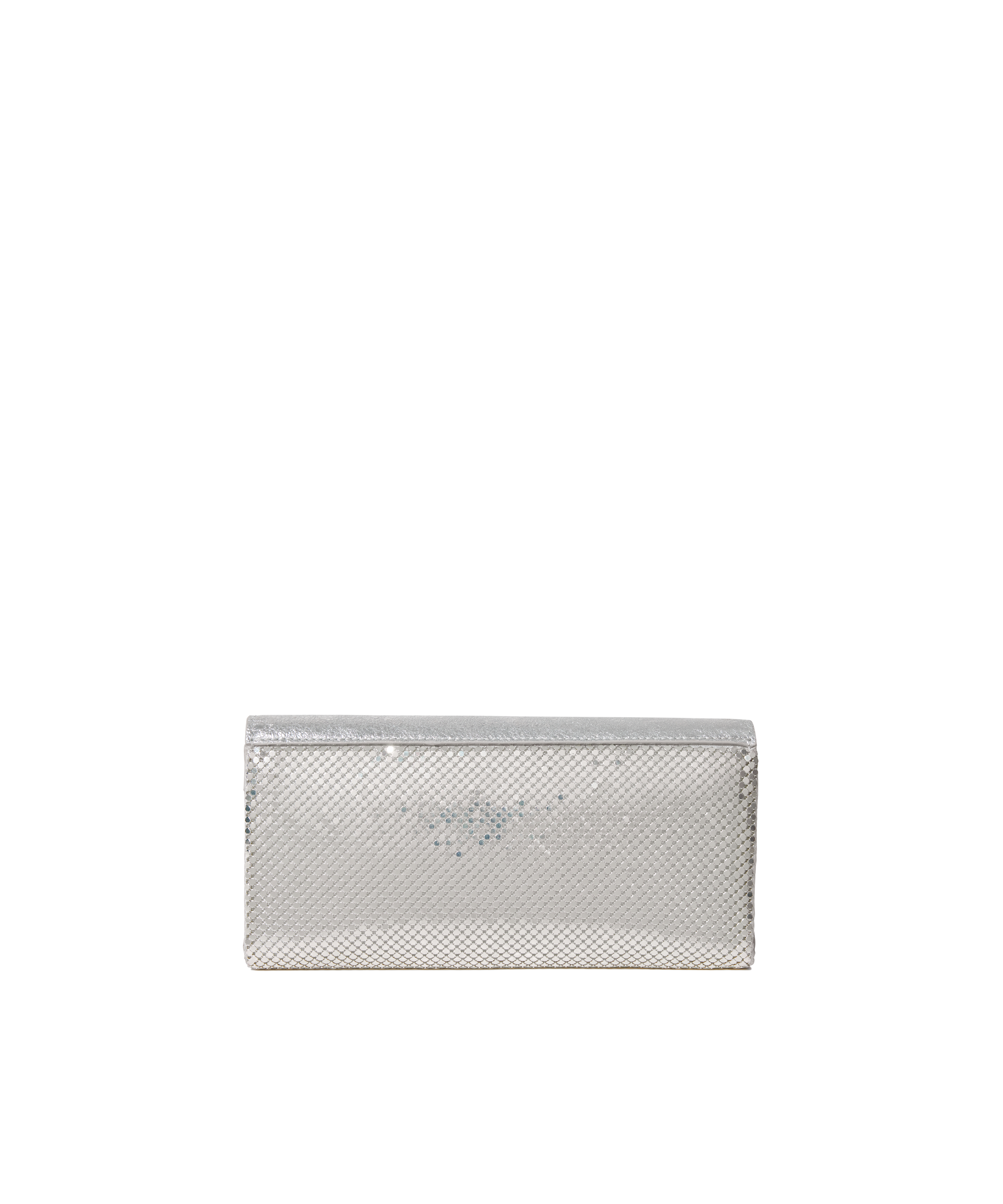 ONYU CONTINENTAL WALLET / MESH x LEATHER - Silver