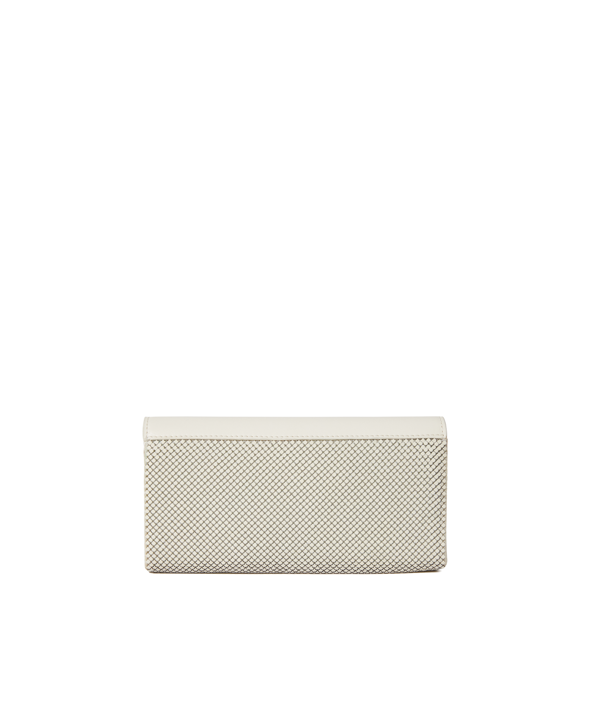 ONYU CONTINENTAL WALLET / MESH x LEATHER - Whisper White