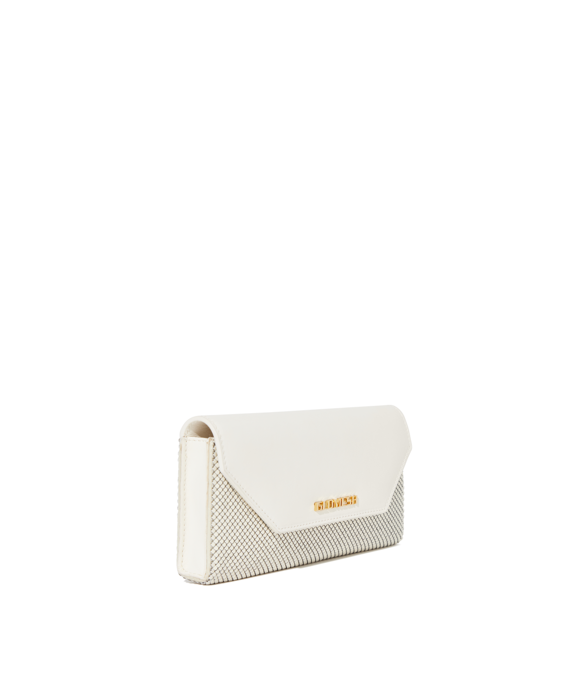 ONYU CONTINENTAL WALLET / MESH x LEATHER - Whisper White