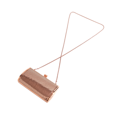 Rose Gold Diamante Clutch Bag